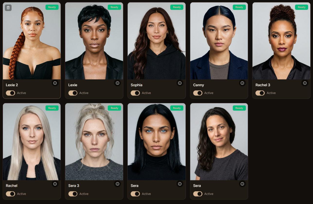Influencer Roster Sheet AI Shoot Lab — Build Your AI Influencer Roster